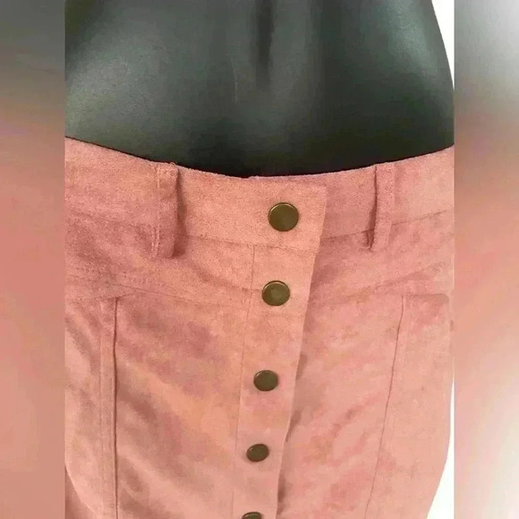 She + Sky women’s pink button down skirt sz Small cotton blend preloved - Picture 5 of 6